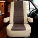 2-Pack RV Seat Covers for Captain Chairs: Faux Leather Motorhome Seat Protectors with Armrest Covers - Breathable and Waterproof - for Class A Camper Trailer Van Protects Against Dirt Spills & Wear