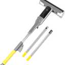 3-in-1 Window Squeegee Cleaner with Built-in Sprayer & Scrubber - Professional Glass Cleaning Tool for Outdoor Surfaces