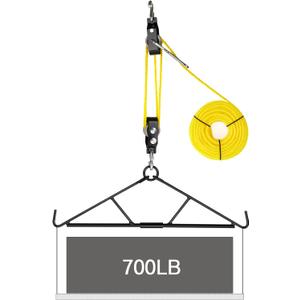 Deer Hanger, Elk Hoist Pulley Lift System with Gambrel, Hunting Game Hanging Kit for Deer Carcass/Butcher/Skinning, Max to 700 LBS, Wild Hunting Gifts for Men, Deer Hunting Accessories