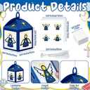 Yaomiao 16 Sets Angel Christmas Crafts Christmas Lanterns Angel Tissue Paper Easy Craft Kits Make Your Own Xmas Lanterns Kit Hanging Ornaments for Winter Xmas Tree Decoration