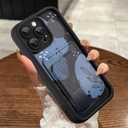 MOWIME Compatible with iPhone 13 Pro Case with Card Holder, Floral Flower Shockproof Soft TPU Protective Cover Women Girls, Anti Scratch Wallet Case for iPhone 13 Pro 6.1 Inch, Black