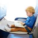 Toddler Baby Airplane Bed, Grey Portable Airplane Footrest, Soft Warm Minky Fabric Airplane Seat Extender for Kids, Baby Flying Airplane Travel Must Haves Toddler Flight Essentials