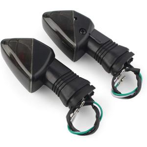 Newsmarts Motorcycle Turn Signal Indicator Light Blinker Lamp Replacement for Kawasaki KLR 650 2008-2017 / NINJA 650R 2006-2008 / NINJA ZX-6R 2007-2012 (Black)