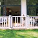 36" Vinyl Gate Kit with Square Balusters, White
