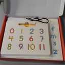 GAMENOTE Double Sided Magnetic Letter & Number Board Set - Alphabet & Numbers Tracing Board for Toddlers, ABC Uppercase & Lowercase Practicing, Math Learning, Educational Toys for Kids