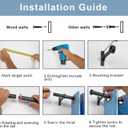 Matte Black Curtain Rods for Window 28-56", Decorative Curtain Rod with Cap Finials, Splicing Curtain Rod Single Drapery Rods Window Rod, Heavy Duty 1 Inch Diameter Single Curtain Rod Telescoping