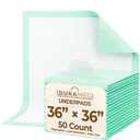 Chucks Pads Disposable 36x36 [50 Count]  Incontinence Bed Pads Disposable, Extra Large Underpads for Adults | Puppy Pads XL, Dog Pee Pads, Waterproof Chux Pads for Mattress, Furniture & Pet Training