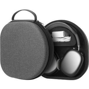 Yinke Smart Case for New Apple AirPods Max Supports Sleep Mode, Hard Organizer Portable Carry Travel Cover Storage Bag (Dark Grey)