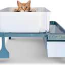 Lift and Sift Cat Litter Box, Sifting Litter Box for Easy Cleaning, Cat Toilet (2 Litter Boxes: 1 Large & 1 Small) with Frame & Scraper - K Cat Clean