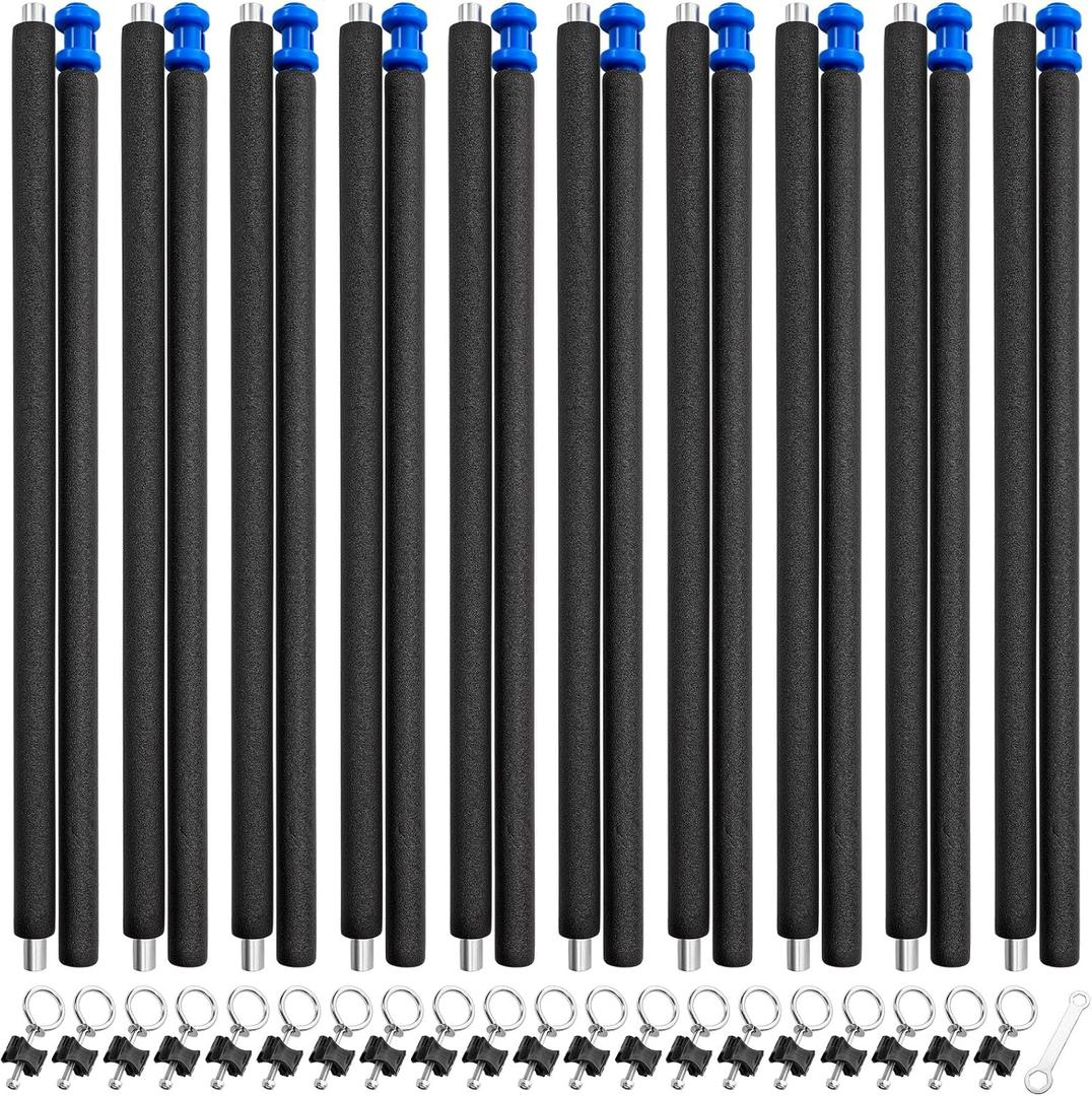 Tudomro 10 Sets Trampoline Poles Replacement 8-16 ft Straight Foam Sleeves