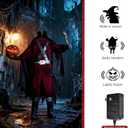 HOYECHI Animatronic Halloween Decorations Headless Warrior 6.2ft – Motion & Sound Activated Scary Decorations, Left Axe Right Pumpkin, Touch & Sound Triggered Outdoor Halloween Decor