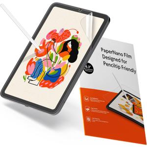 KCT 2 Pack Paperfeel Screen Protector Compatible with New iPad Mini 7 2024 (A17 Pro) & iPad Mini 6 Anti-Glare & Anti-Fingerprint & Matte Film for Drawing/Writing, Compatible with Apple Pencil