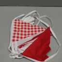 Red Plaid Checkered White Pennant Banner Flag Triangle Bunting Garland Decorations for Wedding Birthday Carnival Christmas Outdoor Home Festivals 33Feet 30 Pcs