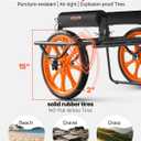 VEVOR 300lbs Kayak Cart, All-Terrain Super Duty Trolley Cart, Canoe Cart Dolly with 15-inch No-Flat Solid Rubber Tires and Kickstand, Quickly Assembles & Disassembles, for Kayaks, Canoes, Paddleboards