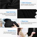 HEMMOTOP Black Backdrop Background,10x20 ft Black Backdrop Screen for Photoshoot, Black Photo Backdrop Cloth for Party, Photography, Photo Video Studio and Television (Backdrop only)