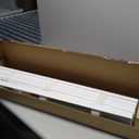 Lotus & Windoware Cordless, 2 Inch Faux Wood Blind, 34" Wide x 60" Long, Window Blinds, Blinds & Shades, Blinds for Indoor Windows, Embossed, Bright White