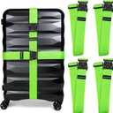 Untethered 4-Pack Luggage Straps | Durable TSA-Approved Suitcase Belt Straps | Adjustable Bag Straps for Secure Luggage Wrapping | Heavy-Duty Buckle Straps for Travel
