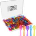 3 Inch Tiny Mini Tasting Spoons Colored Disposables Small Taster Spoon, Mini Sampling Spoon for Desserts Pudding Jello Shots Ice Cream (1 Pack of 30 PCS)