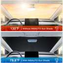 INSAUTO Custom Fit Windshield Sun Shade Accessories for Kia Forte 2014-2018, Foldable Front Window Sunshade, UV & Heat Reflector, Keeps Interior Cool, Includes Storage Bag