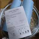 Lamp Shades Set of 2, Drum Lampshade for Table Lamps Floor Lamp, 13" Top X 13" Bottom X 10" High Blue Large Line Fabric Lamp Shades, Easy Assembly Replacement Lampshades