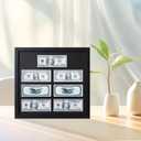 Multi-Dollar Picture Frame,7 Meiyuan Dollar Bill Holder,14X15 Bill Display Case, Currency Display Frame,Easel Stand and Wall Hanger IncludedChristmas and Valentine's Day Gifts.