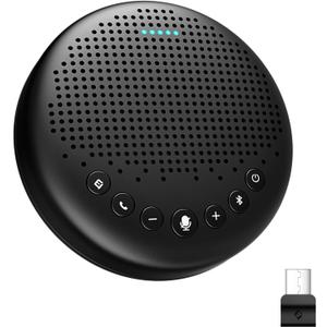 EMEET Conference Speaker and Microphone Luna 360 Voice Pickup w/Noise Reduction/Mute/Indicator USB Bluetooth Speakerphone w/Dongle for 8 People Daisy Chain for 16 Compatible with Leading Software