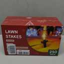 CEWOR 250pcs Plastic Stakes for Outdoor Lights 4.5 Inch Black Lawn Stakes for C7 and C9 Outside String Lights Yard Stakes for Outdoor Holiday Lights Use on Garden Patio Path Walkway