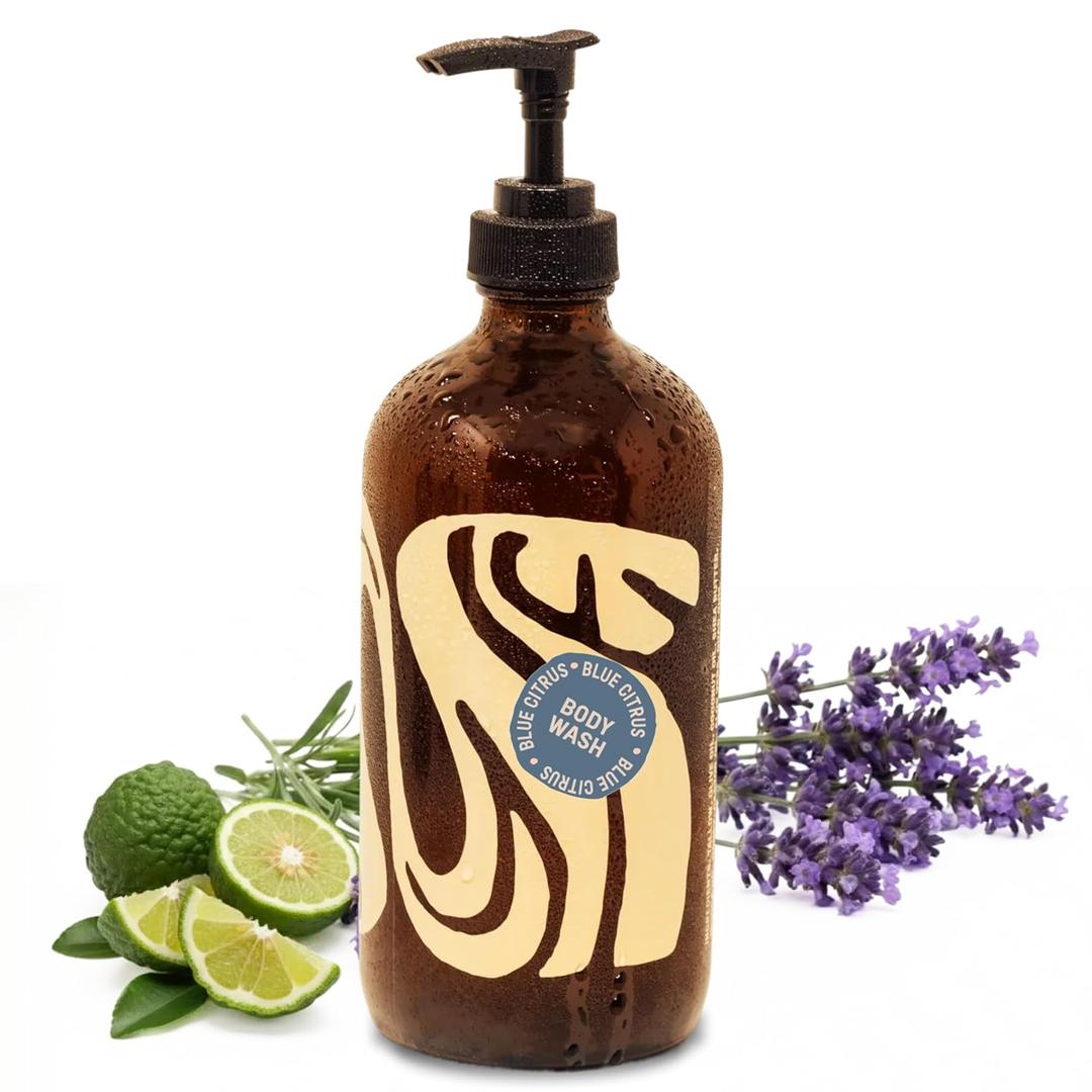 Tallow and Honey Body Wash - Blue Citrus - Beef Tallow with Honey, Olive Oil, Shea Butter and Jojoba Oil - Moisturizing Body Wash for Men and Women, 16oz
