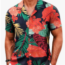 COOFANDY Mens Hawaiian Shirts Short Sleeve Tropical Button Down Shirts Casual Summer Beach Shirts 3XL