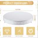 Wenqik Cake Stand 16 Inch Round Metal Cupcake Dessert Wedding Cake Stand Cookies Display Holder Fruit Serving Tray for Table Wedding Birthday Anniversary Party(White)