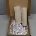 Small Lamp Shades Set of 2, Beige Drum Lampshades 8.7''Top X 8.7'' Bottom X 7.9'' High, Replacement Lamp Shades Natural Linen for Table Lamps Floor Lamps Chandelier Lamps, Easy Assembly Required