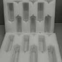 Set of 12 Square Champagne Glasses, 6 oz Capacity, Premium Crystal Clear Glass