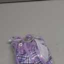 Dog Harness Dress, Plaid Dress with Leash Set, Summer Cute Pet Clothes,Girl Puppy Dresses for Girl Small Dogs, Chihuahua Harness (Purple Harness+Rope, Small)