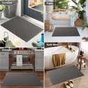 PLEASOR Door Mat for Front Door Entrance, Dirt Trapper Washable Welcome Mat Outdoor Indoor, Non-Slip Waterproof Doormat for Outside/Inside Use, Low Profile Entryway Rug, 47"x32", Grey