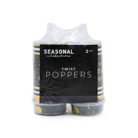 2 x Seasonal Celebration Twist Poppers