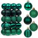 30PCS 2" Christmas Ball Ornaments Shatterproof Dark Green Christmas Tree Decorations Xmas Tree Balls Halloween Ornaments Dcor