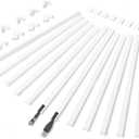 ZhiYo 204in Cord Covers for Wires on Wall, Cord Hider for 1 Wire, Wall Cable Hiders for Mounted TV, Wire Covers for Cords, Cable Management Raceway kit, 12x L17in, W0.6in H0.4in, White