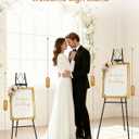 53.9" Black Easel Stand for Sign, Heavy Duty Metal Display Easel with Storage Bag, Adjustable Art Easel for Wedding Sign, Painting, Picture