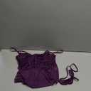 Sexy Corset Bodycon Ruffle Sheer Underwire Mesh Lace Floral Outfits Babydoll Lingerie Set Dress with Thong 2 Piece (Large, Purple)