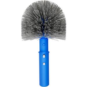 Small Pool Brush Head for Cleaning Narrow Corners Steps, Stiff Wavy Bristles Round Brush Scrubber for Above Ground & Inground Pools, Cobweb Brush (4.7'' Original Single Round Brush)