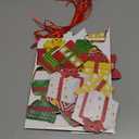 24pcs Box Ornaments Present Box Wooden Ornaments Xmas Tree Hanging Wood Signs Crafts Reusable Gifts Christmas Tree Decor for Winter Xmas Holiday Party Outdoor Indoor Home Office Favor