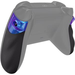 eXtremeRate Flexor Rubberized Side Rails Grips Button Stop Kit for Xbox Series X/S Controller, Anti-Slip Ergonomic Button Stopper Handle Grips for Xbox Core Controller  Chameleon Purple Blue