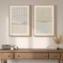 Framed Minimalist Christian Wall Art, Set of 2 Neutral Beige Biblical Prints, Abstract Artwork Decor for Living Room, Bedroom, Office, Prayer Room Decor, 16x24 Inch, 16" W x 24" H x 2Pcs