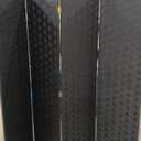 FDW Room Divider 6FT Wall Divider Wood Screen 4 Panels Wood Mesh Hand-Woven Design Room Screen Divider Indoor Folding Portable Partition Screen, Black