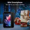 Mini Phone 3.0" HD Touch Screen Mini Smartphone World's Smallest Unlocked Android Compact Mobile Phone for Kids & Students Cell Phone wih GPS Dual SIM Face ID 2GB+16GB Black