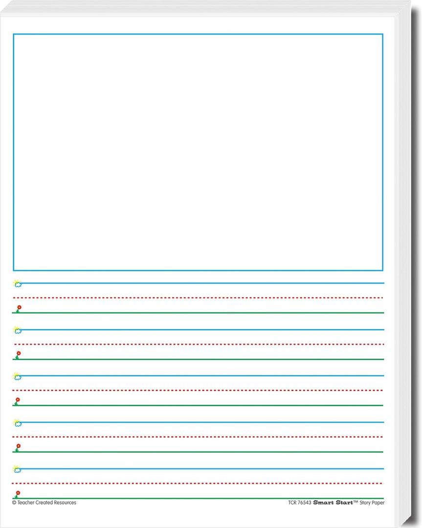 Teacher Created Resources Smart Start 1-2 Story Paper: 360 Sheets (TCR76543)