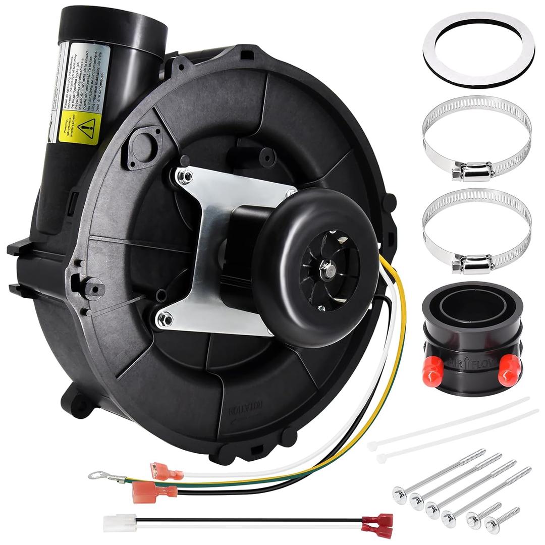 Hiorucet 0171M00001S Draft Inducer Motor Replaces Goodman 0171M00001S, 22307501, Rotom FBRFB501, J23815015293 Inducer Motor, 22307501, Packard 66071, 11938400, 0171M00000S, 70582108, Fasco A077