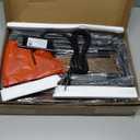 C Shaped End Table with Charging Station, Small Side Table for Couch Recliner, Slide Under Sofa Desk Snack Tables with Storage Bag & AC / USB Outlet, Small Spaces Drink Tables for Living Room, Bedroom