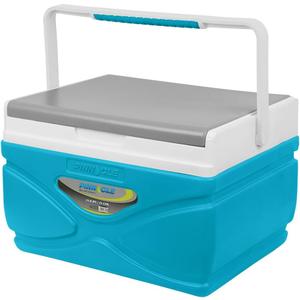 Picnic Cooler  4.5 Liter Hard Cooler  Coolbox Keeps Contents Cool for 48 Hours  BPA Free Outdoor Cooler  Portable Cooler for Picnics, Grill, Camping (Orange) (Sky blue)