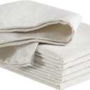 Laura Ashley Harper Luxuriously Smooth Fabric Napkins for Formal or Casual Dining, Holiday, Banquet, Wedding or Party, Set of 6 Napkins, Ivory